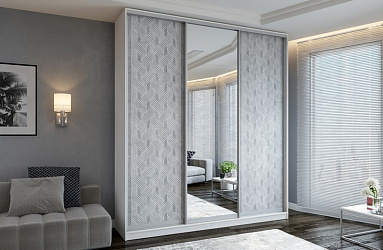 Шкаф купе 3-х дверный "Сканди-2" фотопечать