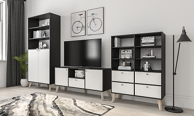 Модульная стенка для гостиной "Север-9"