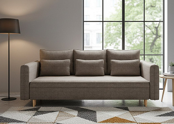 Диван еврокнижка "Рон" на пантографе рогожка дрим люкс 4