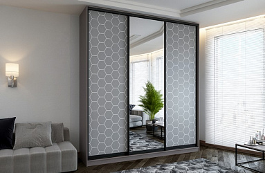 Шкаф купе 3-х дверный "Сканди-9" фотопечать