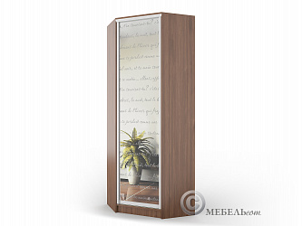 ШКАФ УГЛОВОЙ РАСПАШНОЙ "ВЕРСАЛЬ" С ЗЕРКАЛОМ (ПЕСКОСТРУЙНЫМ РИСУНКОМ)