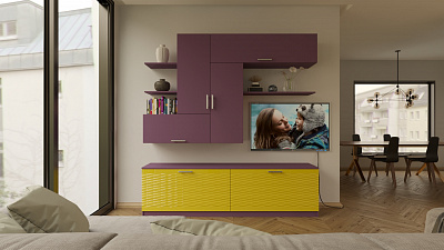 Стенка для гостиной "Глянец 3Д-18"