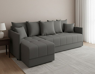 Угловой диван "Хант" велюр зара грей 18