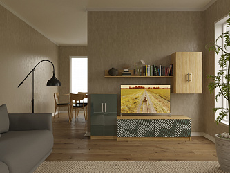 Стенка для гостиной "Глянец 3Д-39"