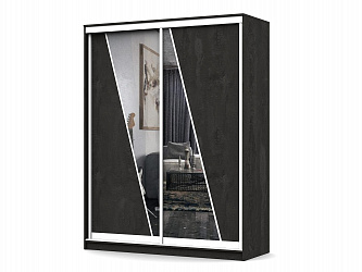Шкаф купе 2-х дверный "Геометрия-2" с зеркалами