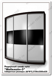 Радиусный шкаф купе "Мебелайн 5"