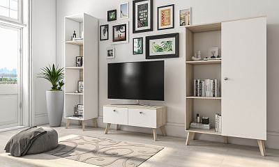 Модульная стенка для гостиной "Север-4"