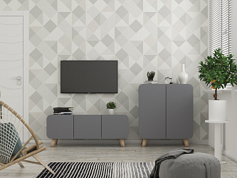 Модульная стенка для гостиной "Модерн Сканди-1"