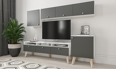 Модульная стенка для гостиной "Север-7"