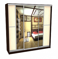Шкаф купе 3-х дверный "Лагуна-36" с зеркалами
