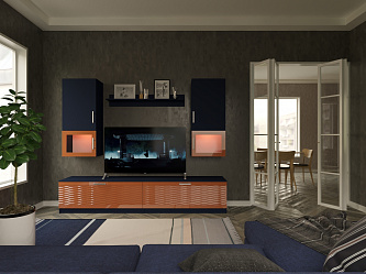 Стенка для гостиной "Глянец 3Д-38"