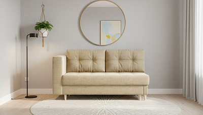 Диван кушетка "Лея" рогожка дрим дарк беж