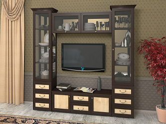 Модульная стенка для гостиной "Витраж-18"