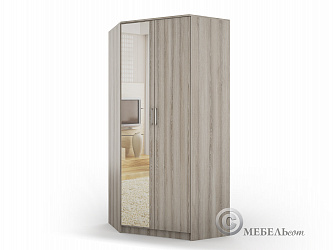 ШКАФ УГЛОВОЙ РАСПАШНОЙ 2-Х ДВЕРНЫЙ С ЗЕРКАЛОМ