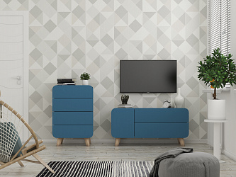 Модульная стенка для гостиной "Модерн Сканди-2"