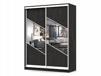 Шкаф купе 2-х дверный "Геометрия-5" с зеркалами