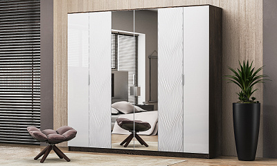 Шкаф распашной 6-ти дверный "Глянец 3Д-13"