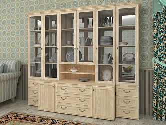 Модульная стенка для гостиной "Витраж-13"