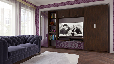 Стенка для гостиной "Глянец 3Д-9"