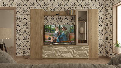 Стенка для гостиной "Глянец 3Д-11"