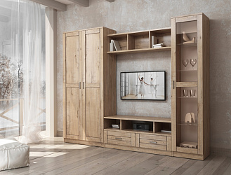 Модульная стенка для гостиной "Кантри-6"