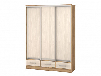 Шкаф купе 3-х дверный "Версаль" 3 ящика/ЛДСП