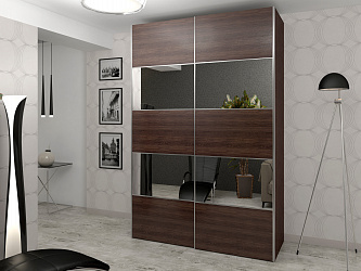 Шкаф купе 2-х дверный "Рондо 2-16" с зеркалами