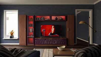 Стенка для гостиной "Глянец 3Д-35"